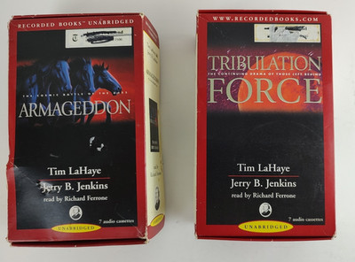 Left Behind Series Audio Book on Cassette Tribulation Force and Armageddon Used