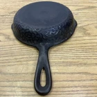 Vintage Unmarked Wagner #3 Hammered Cast Iron Skillet  Smooth Bottom sits flat