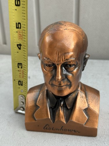 Moneta Banthrico Vintage Dwight D. Eisenhower Busto / Money Bank Chicago - Foto 9 di 10