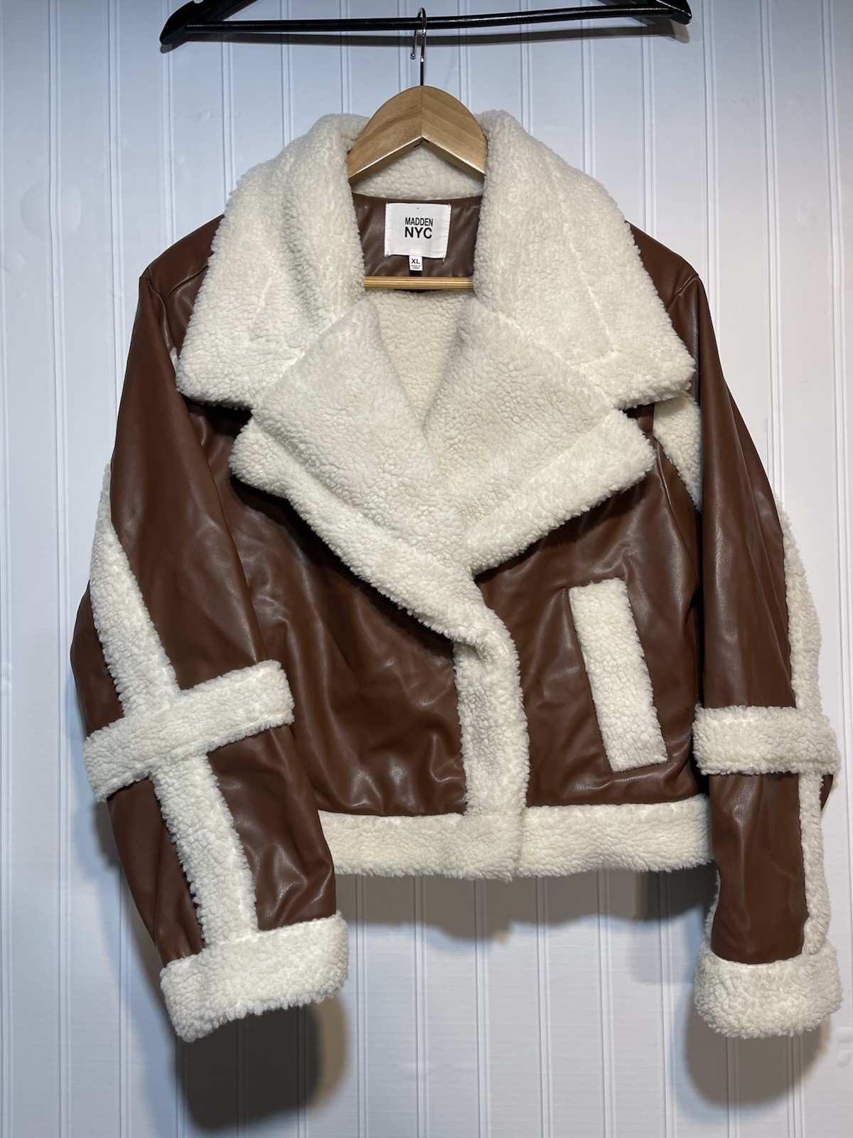 “Steve Madden shearling aviator jacket” - image 1