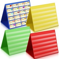 4 Pcs Tabletop Desktop Pocket Chart 25 x 21 inches Double Sided Pocket Chart