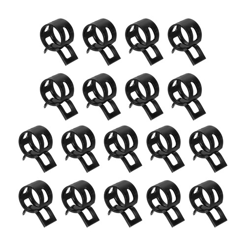18pcs 10mm spring ties for fuel/silicone pipe, black - Picture 1 of 6