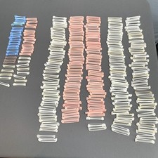 Vtg Mixed Lot 265 Pcs Perm Rod Hair Curlers Spin Arm Swing Clips Pink Blue White