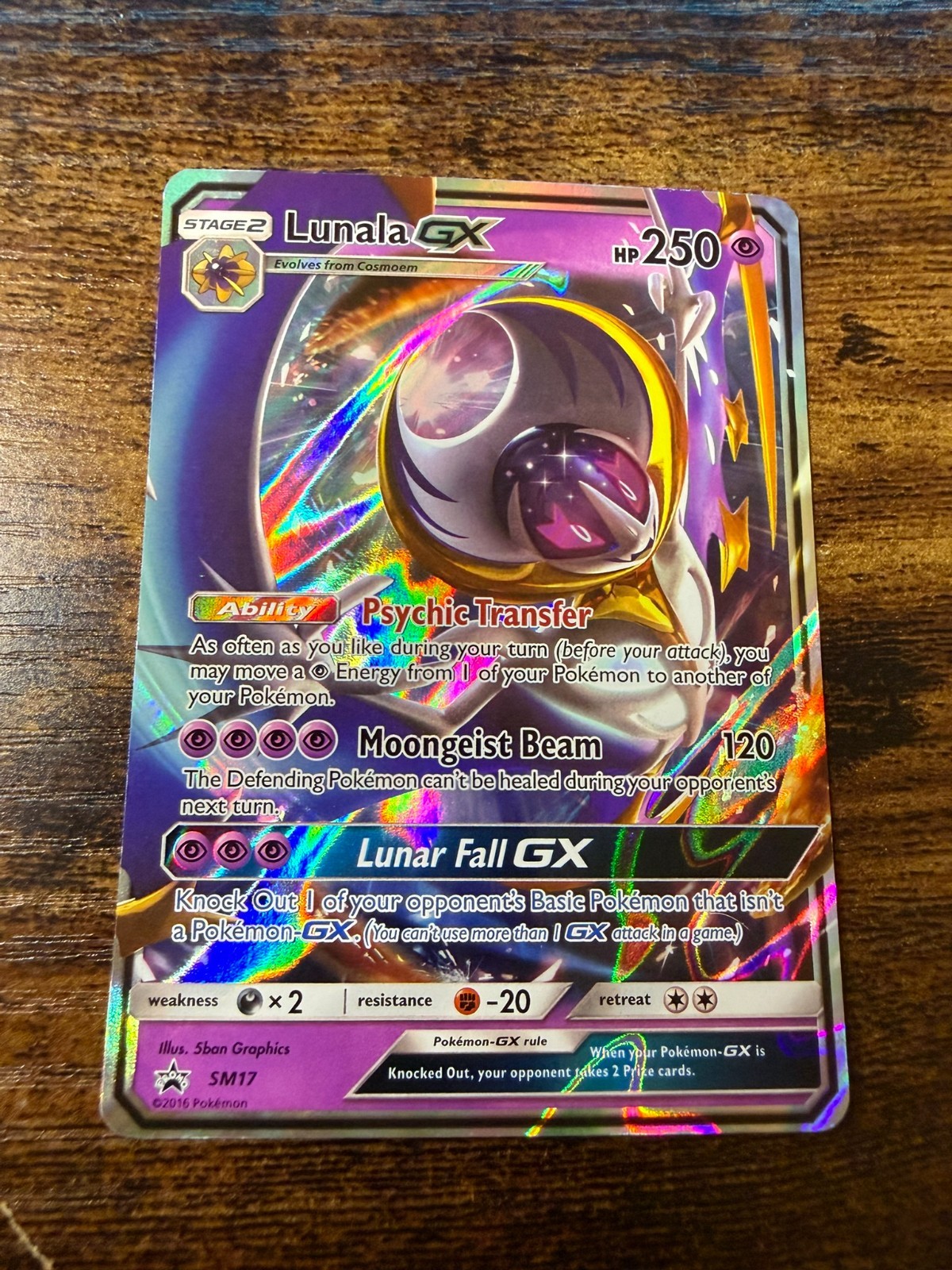 Lunala GX SM17 Sm Holo LP-NM