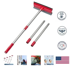 Multi-Use Telescopic Window Cleaner with 55” Poles for Sparkling Results
