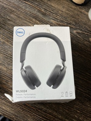 Dell WL5024 Wireless ANC Headset Boom Mic Over-Ear Headband Black