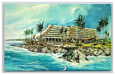 Kona Hilton Hotel Artist Rendering, Kona Coast Hawaii HI Postcard