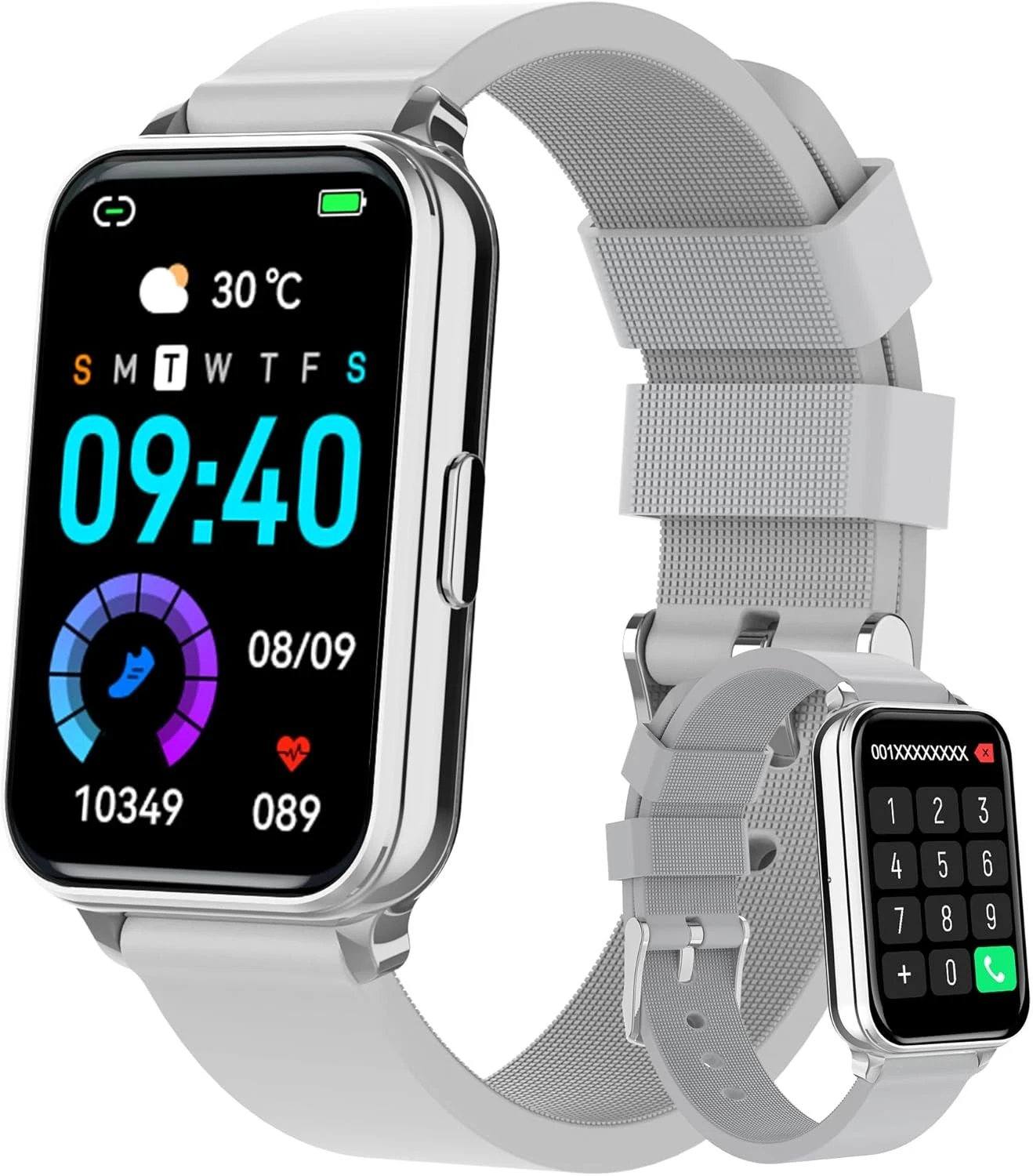 Smart Watch Fitness Tracker Make/Answer Calls for Women Men, Heart Rate Blood