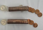 1951 D and S Uncirculated Lincoln Wheat Cent TWO Rolls 50 Coins Nice Red 100 1c