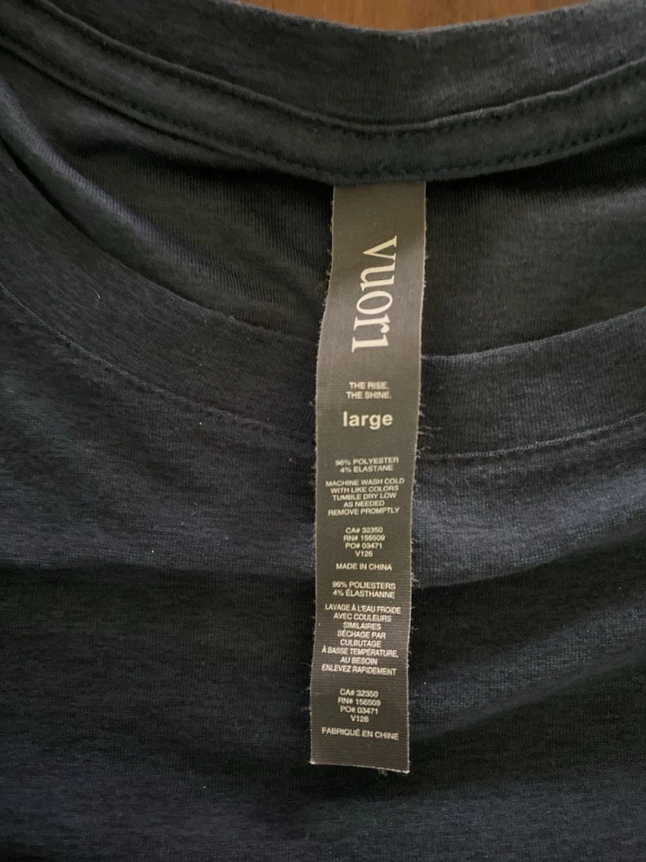 VUORI, Men’s Blue Strato Tech Tee, Sz L. - Image 2 of 3