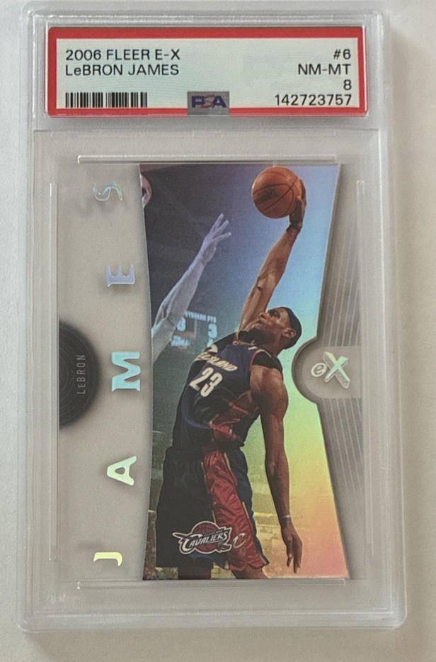 2006-07 Fleer EX Fleer E-X - LeBron James #6 PSA 8 Cleveland Cavaliers