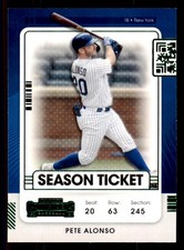 2021 Panini Contenders #84 Pete Alonso Green New York Mets
