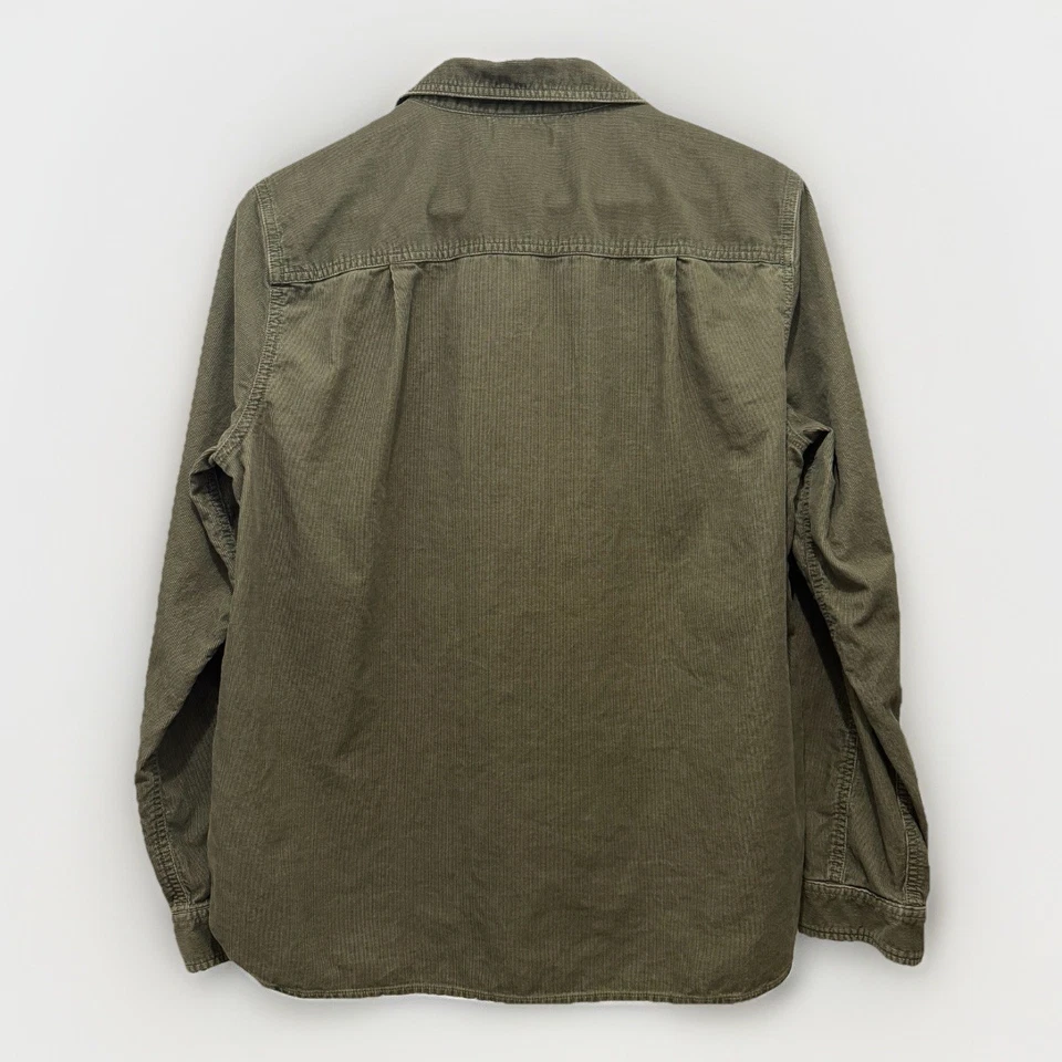 Camisa J Crew Pana Algodón Verde en Oliva 1/4 Cremallera Chaqueta Rancher Wear Foto 2 de 4