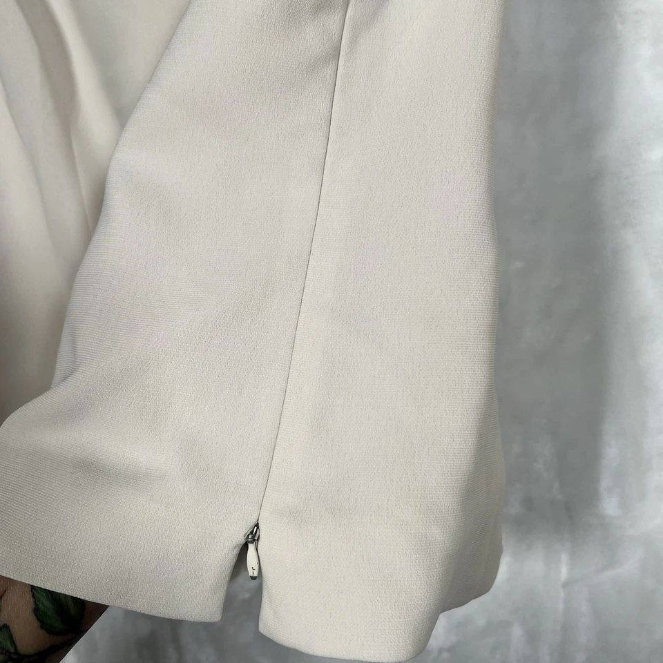 Blusa sin mangas Le Suit Separates para mujer talla 6 marfil forrada cremallera lateral carrera Foto 4 de 4