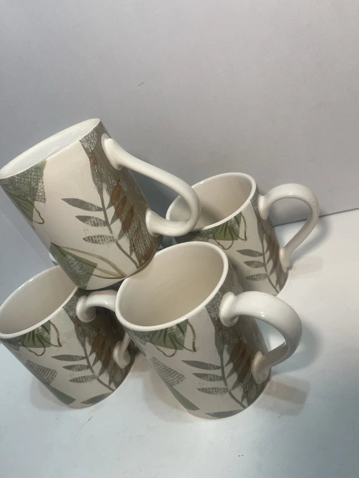 5 tazas de café Corelle Coordenates gres hojas texturizadas ¡USADAS EN EXCELENTE ESTADO! 1453 Foto 4 de 4