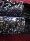 Venshine Mens Size 9.5 Blue Velvet Silver Sequin Slide On Formal Loafer Shoes — photo 5