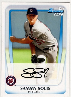 2011 Topps Bowman Baseball Sammy Solis No. BP106 Washington Nationals