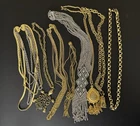 Vintage Jewelry Necklace Lot 8 Silver Tone/Gold Tone Signed/Unsigned