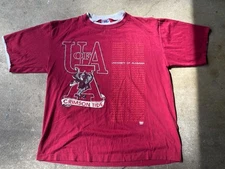 Vintage 90s University Of Alabama Crimson Tide T-Shirt Size L Single Stitch Tee
