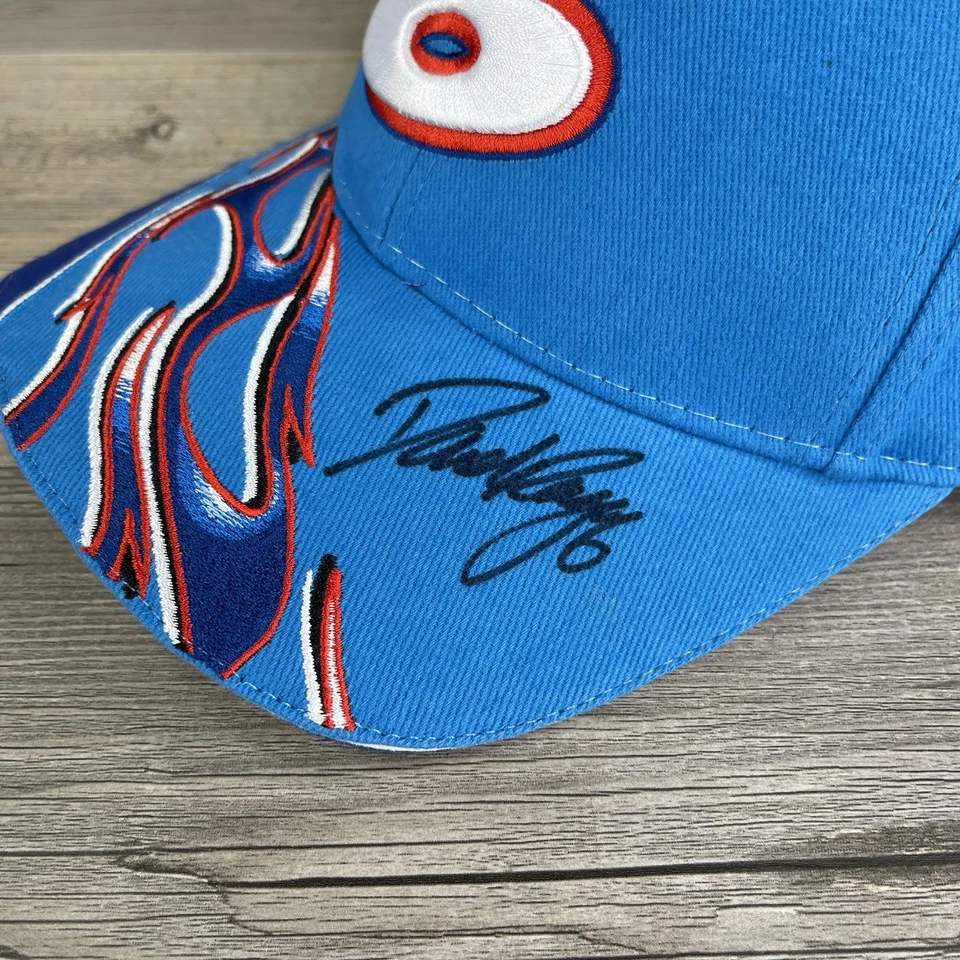 Gorra de colección NASCAR con correa trasera Chase Roush Racing 6 llamas firmadas por David Ragan Foto 3 de 4