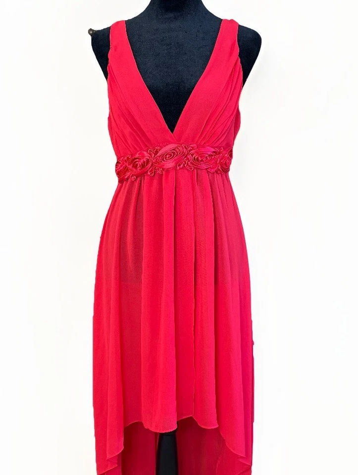 Sexy Camisón Flora Nikrooz Para Mujer Pequeño Largo Rojo Lencería Rosetas Gasa Foto 2 de 4