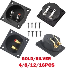 Speaker Box Terminal 2 Wires Round Spring Cup Connector Subwoofer Enclosure HOT