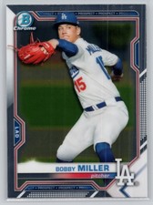 2021 BOWMAN #BCP-75 BOBBY MILLER CHROME PROSPECTS LOS ANGELES DODGERS