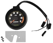 1967 Chevrolet Chevelle & El Camino Tachometer 6000 Redline - Black New Dii