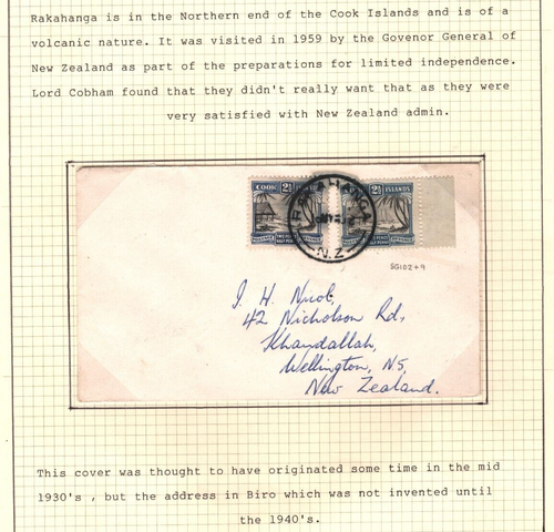 COOK ISLANDS Cover Rare *RAKAHANGA* CDS SG.102 109 Album Page {samwells}MAL67 - Picture 2 of 17