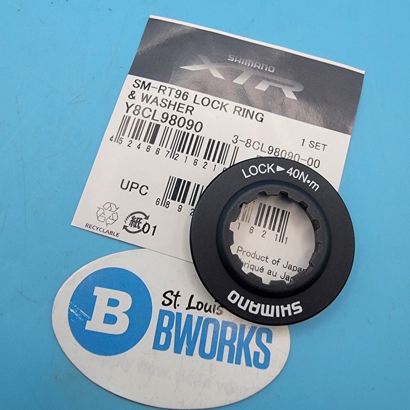 Shimano XTR SM-RT96 Centerlock Disc Brake Lockring & Washer NEW   f9
