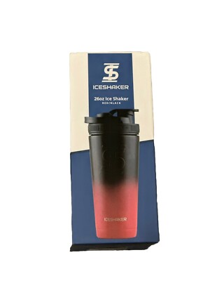 Ice Shaker Bottle Black 26oz Washable Leak Proof Insulated 30 Hours Cold 12 Hot