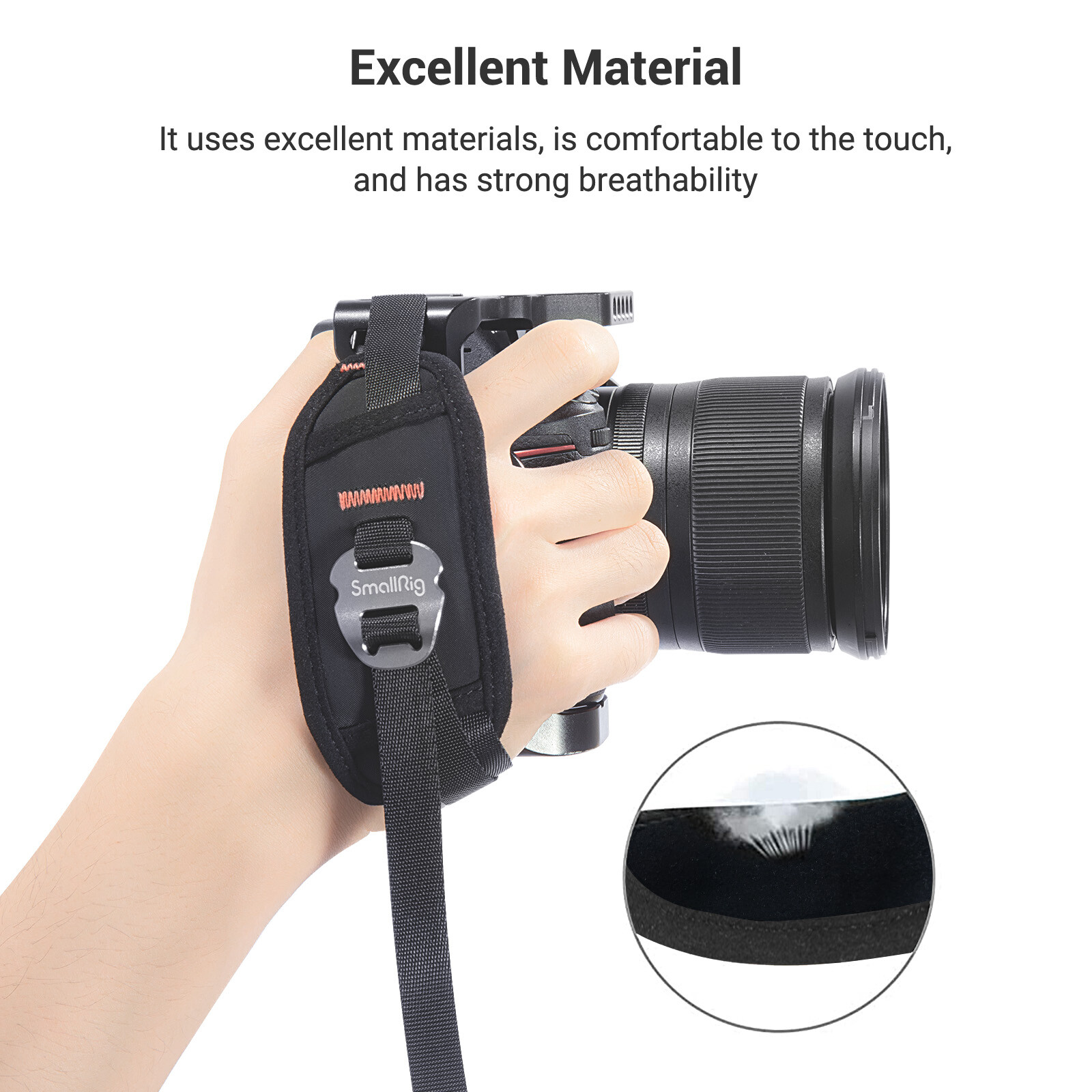 SmallRig Camera Cage Wrist Strap, Quick Adjustable Handle Hand Wrist