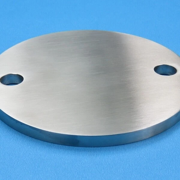 HÖRR EDELSTAHL Edelstahl Ronde Platte zum anschweißen 100 x 6 mm geschliffen mit 2 Löcher 11 mm