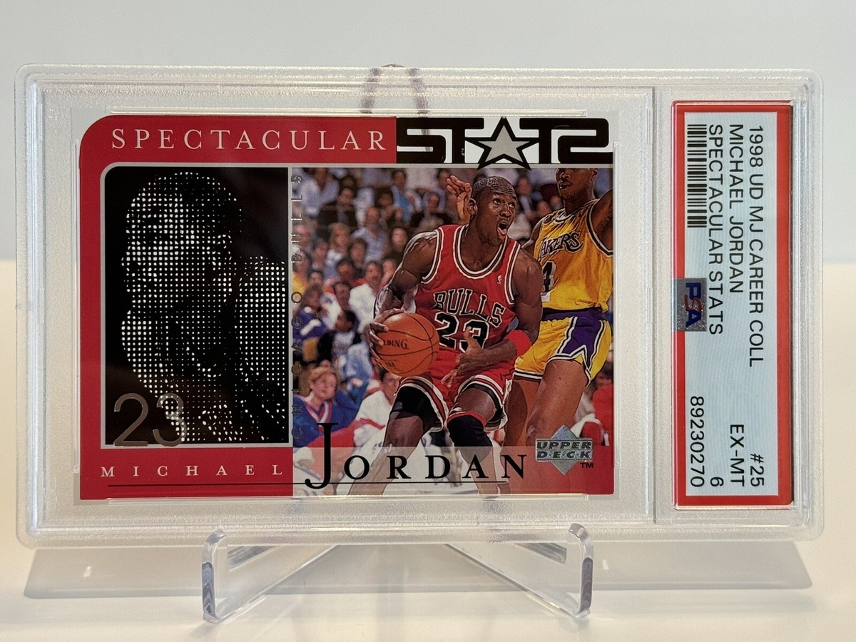 1998 Upper Deck Michael Jordan Spectacular Stats #25, PSA 6, *23