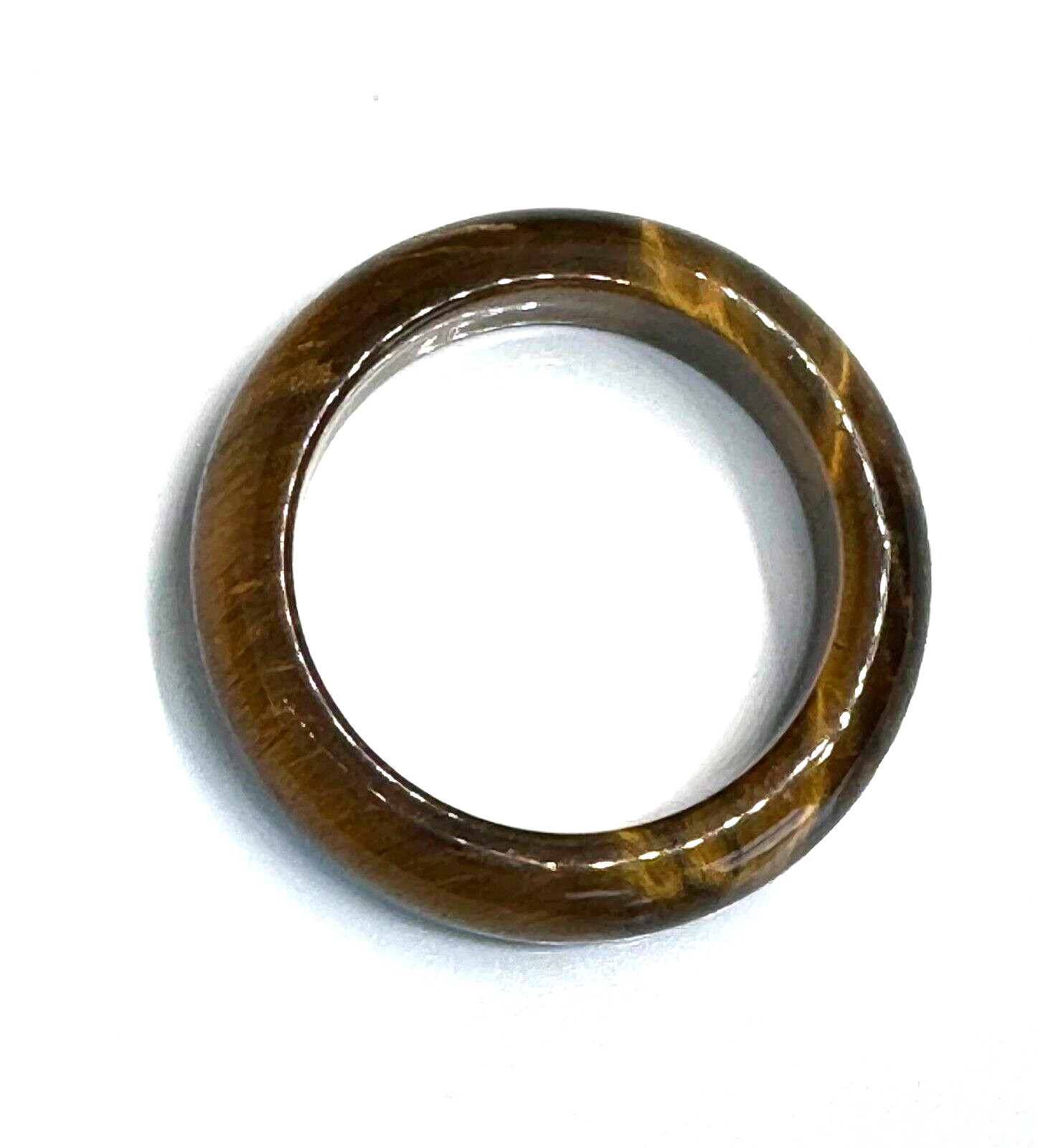 SOLID TIGER'S EYE BAND RING SIZE 9 - image 7