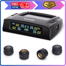 Tymate RV TPMS – Solar Powered,4 Sensors,5 Alarms,Color LCD(2024 Model)