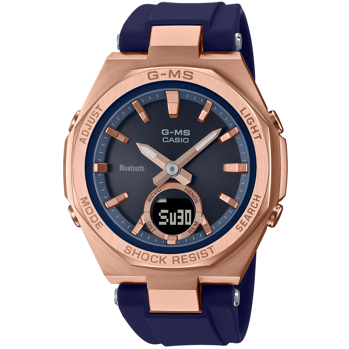 【美品】CASIO G-MS MSG-B100G-2AJF Bluetooth® CASIO BABY-G G-MS MSG-B100G-2AJF Bluetooth Solar Watch Navy Dial