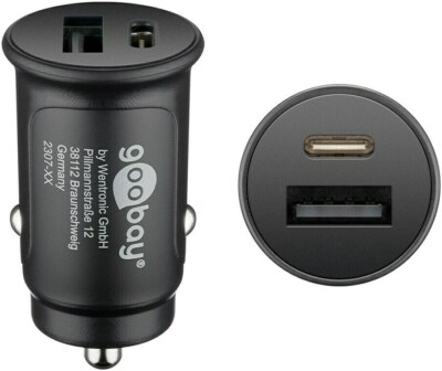 Dual-USB Auto Schnellladegerät USB-CTM PD (Power Delivery); Dual-USB Auto Schnel