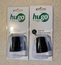 2 NEW Hugo 3/4" 18mm Replacement Tip with Metal Insert for Walking Canes Sticks