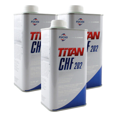 Fuchs 3 Liter TITAN CHF 202 Hydraulic Fluid 3 x 1L for Audi VW Porsche Volvo