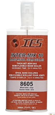 IES 8605 INTERMIX 10 GRAY BARE METAL SEAM SEALER/ADHESIVE  7.4OZ/220ML,NON-SAG