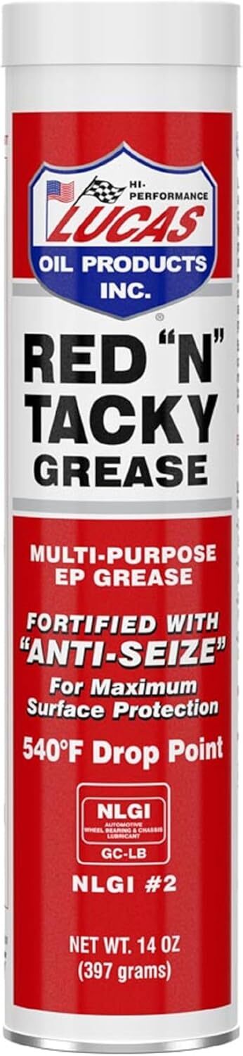 Red 'n' Tacky Grease Rust Oxidation Inhibitors Wheel Bearing