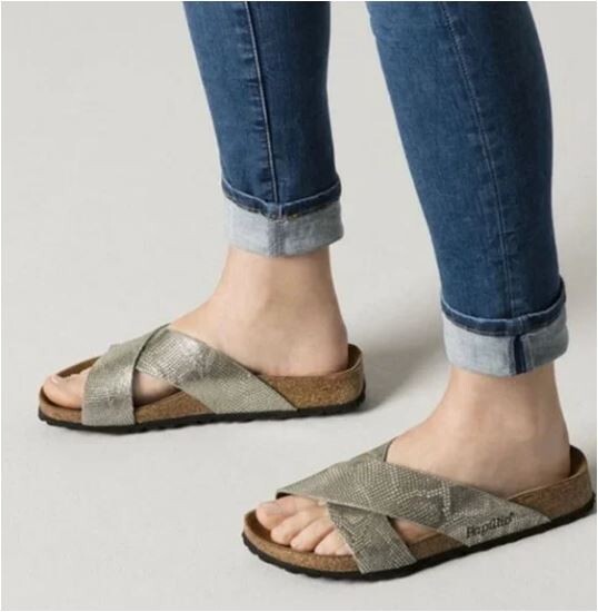 Birkenstock Papillio Women's 7 EU 38 5 Daytona Python Gold Comfort