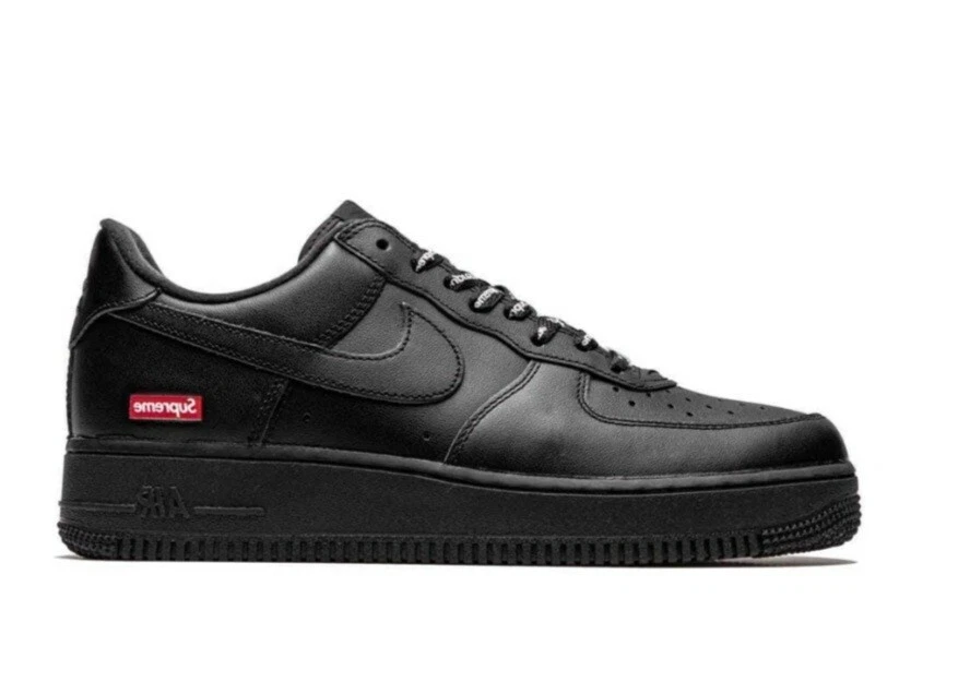 Supreme x Nike   Air Force 1   Black   Size UK7   Brand New