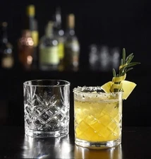 Royalty Art Kinsley Lowball Whiskey Glasses,4 Pc. Set, 10.6 ounce