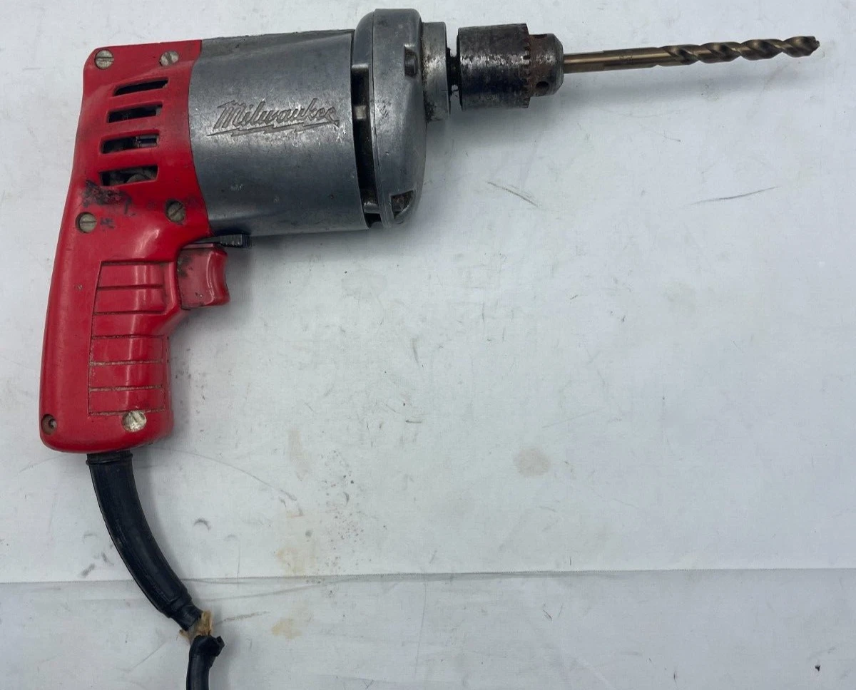 Vintage Milwaukee 1 4 115V Corded 0102 1 Hole Shooter Drill 3.0