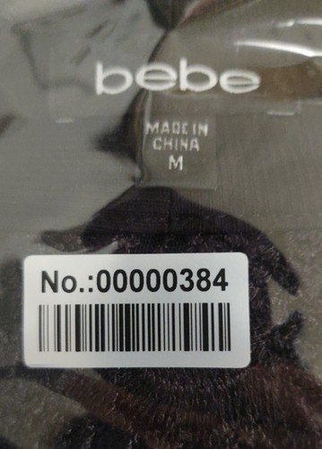 BeBe Crochet Encaje Cuello en V Snap Envoltura Peplem Gorra Manga Negro Informal Formal Top Med - Imagen 11 de 11