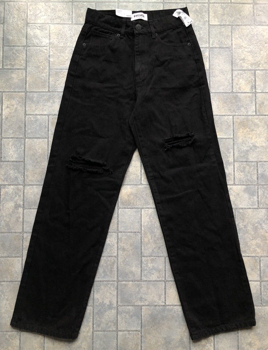 NWT New RSQ Baggy Jeans Black Size 25 MSRP 100% Cotton Women’s  Tilly’s