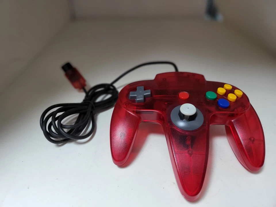 NEW CIRKA Clear Red Controller Control Pad Gamepad  for N64 Nintendo 64 #O9 - Image 2 of 4