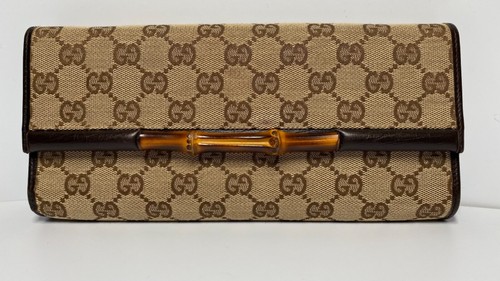 Gucci Bamboo Monogram Clutch With 